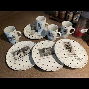 I Love Lucy cup and plate set